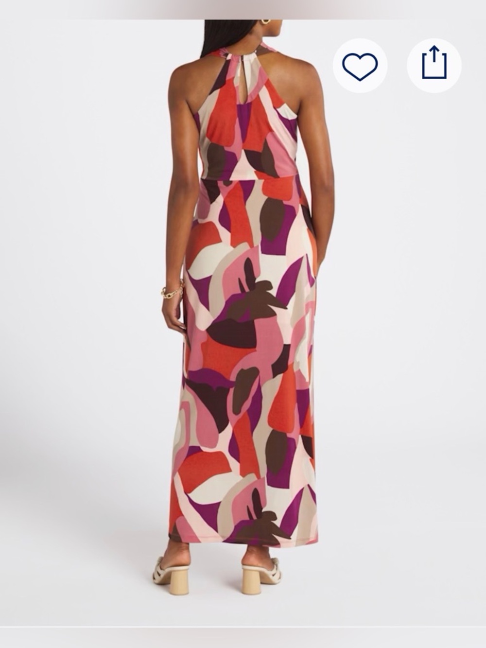 EUC Gilli Abstract Print Maxi Dress in Pink, Red & Purple Size Small - Picture 5 of 10
